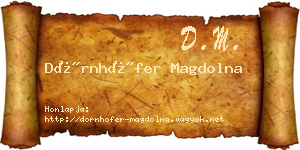 Dörnhöfer Magdolna névjegykártya
