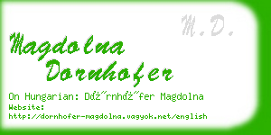 magdolna dornhofer business card